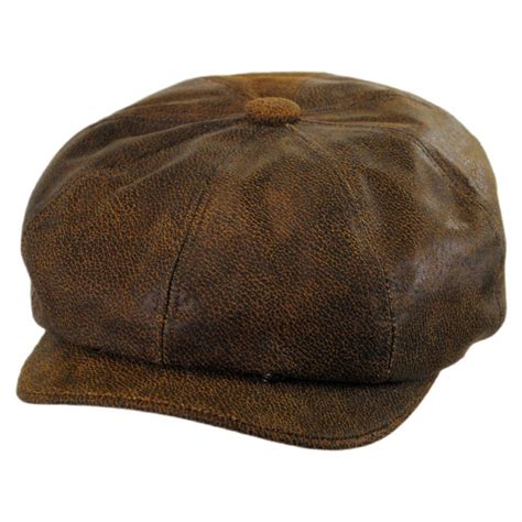 newsboy leather hats